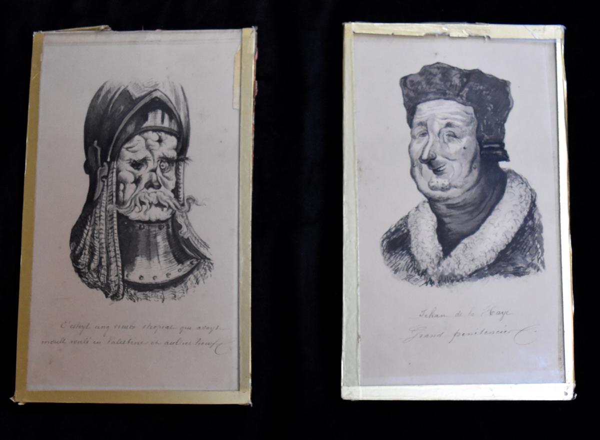 Entourage De Gustave Doré, Illustrations Pour Les Contes Drolatiques, 8 Dessins à l'Encre-photo-1