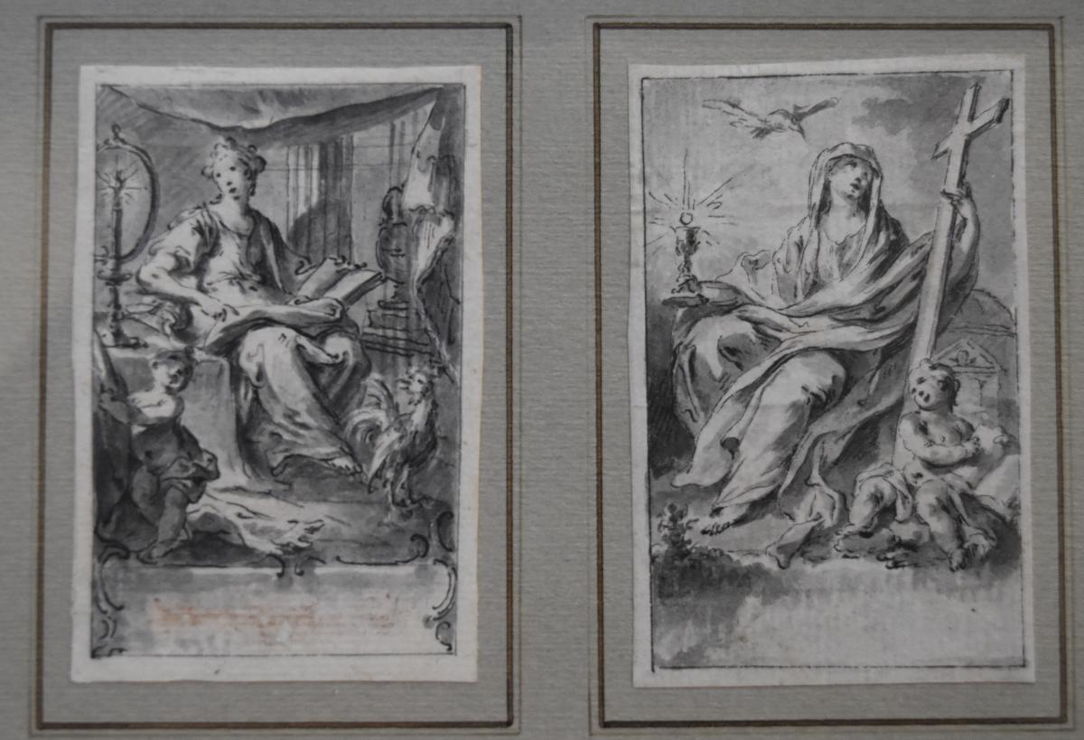 Hubert-françois Gravelot (1699-1773) Two Allegories, Drawings