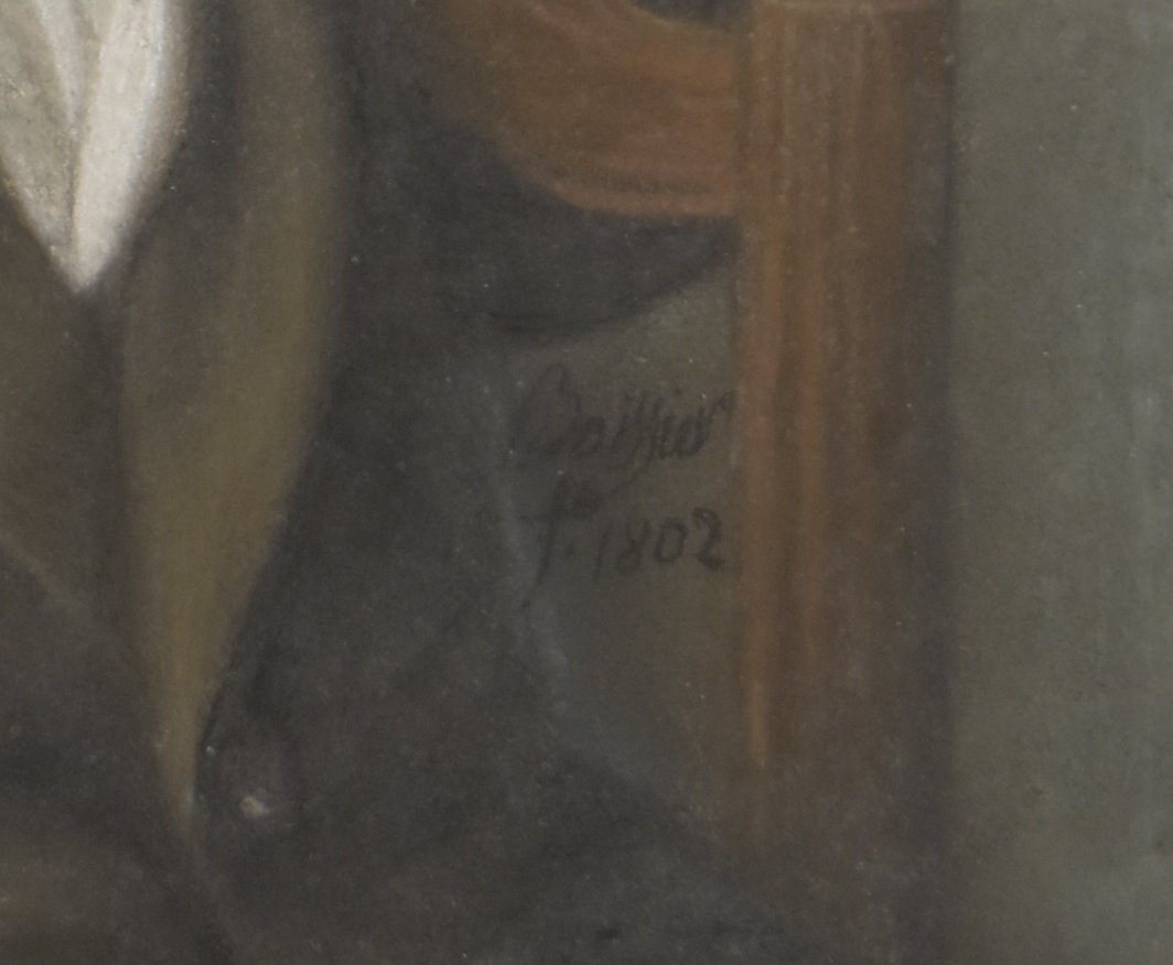 Boissier, Portrait de Jeune Homme, 1802, Pastel signé et daté-photo-3