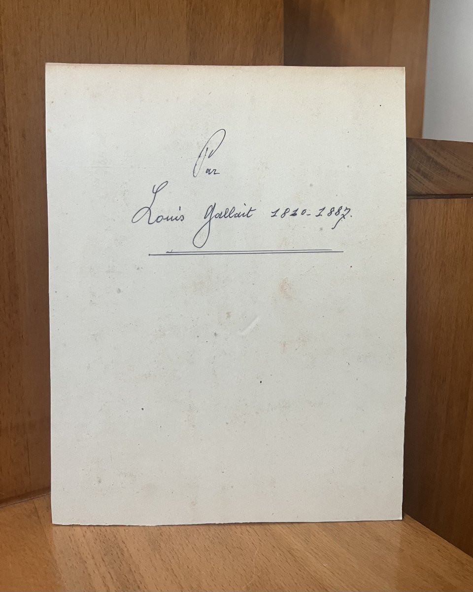 Louis Gallait (1810-1887) Portrait Of A Man Of Quality, Watercolor And Highlights Of Gouache-photo-4