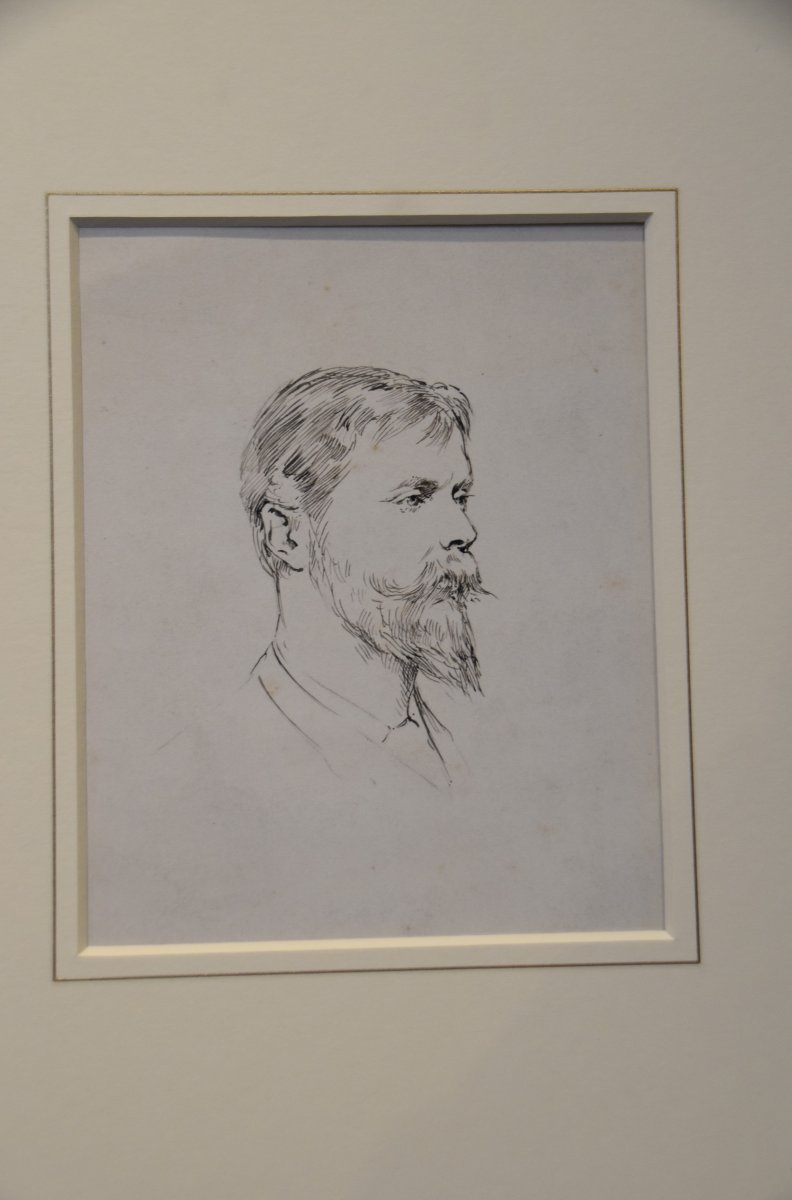 Theodore Blake Wirgman (1848-1925) Portrait Of Ernest Albert Waterlow, Pen Drawing-photo-2