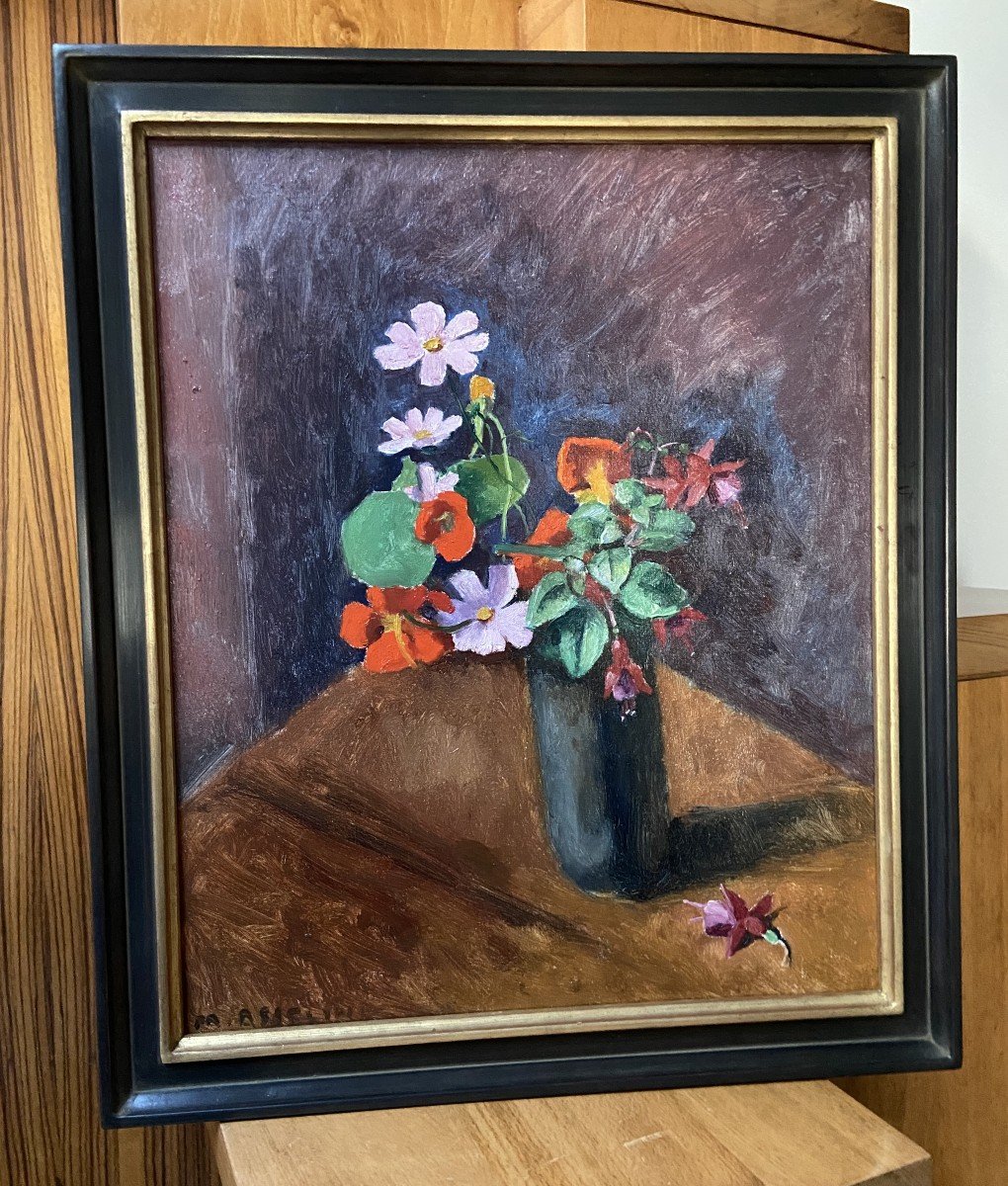 Maurice Asselin (1882-1947), Bouquet Of Flowers, Oil On Canvas Signed-photo-3