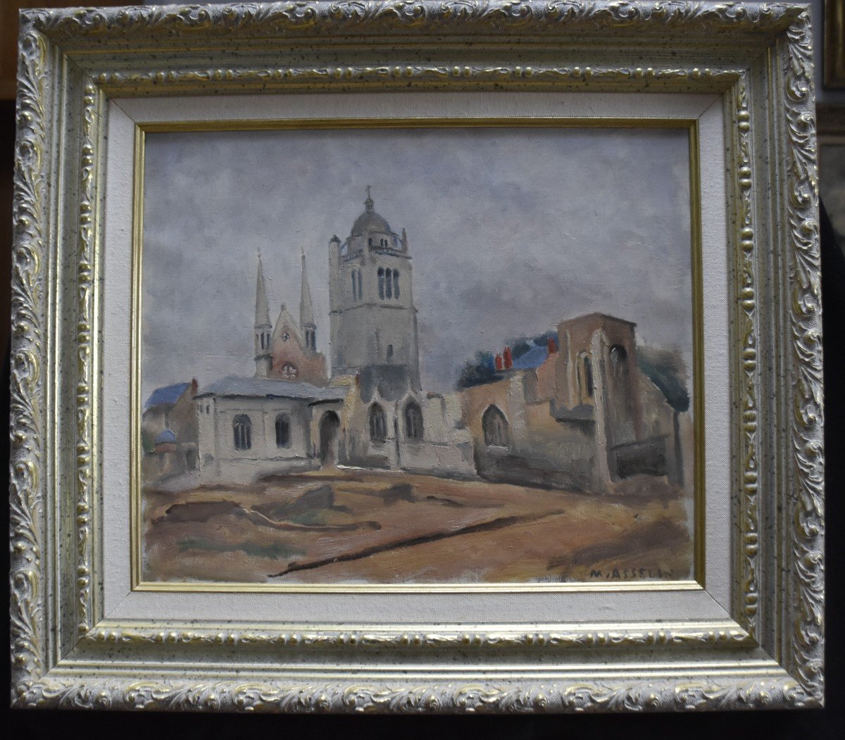 Maurice Asselin (1882-1947) L'église Saint Paul, Orléans Huile Sur Toile, Signée-photo-2