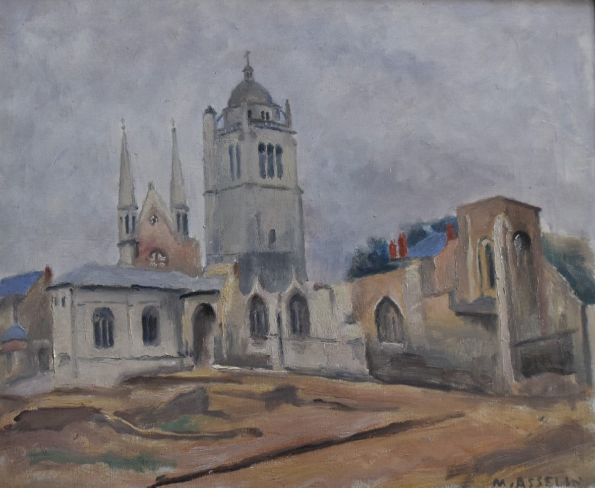 Maurice Asselin (1882-1947) L'église Saint Paul, Orléans Huile Sur Toile, Signée