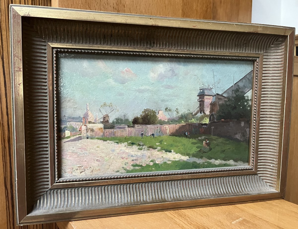 French School, The Mills In Montmartre, 1907, Oil On Panel-photo-6