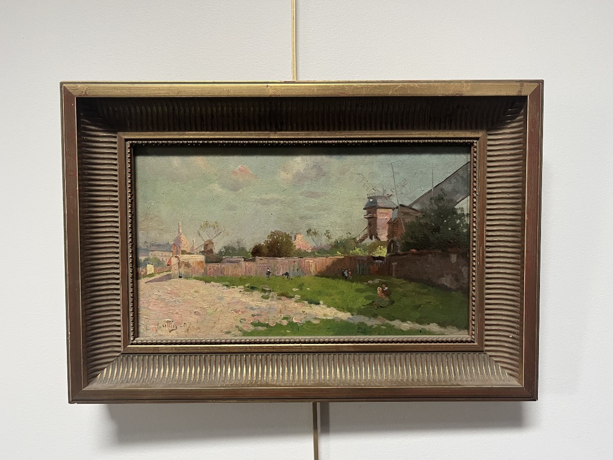 French School, The Mills In Montmartre, 1907, Oil On Panel-photo-7