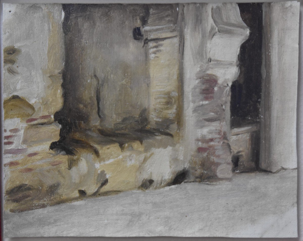 Jean-Jules-Antoine Lecomte du Nouÿ (1842-1923)  Une Rue orientale, huile sur toile-photo-6