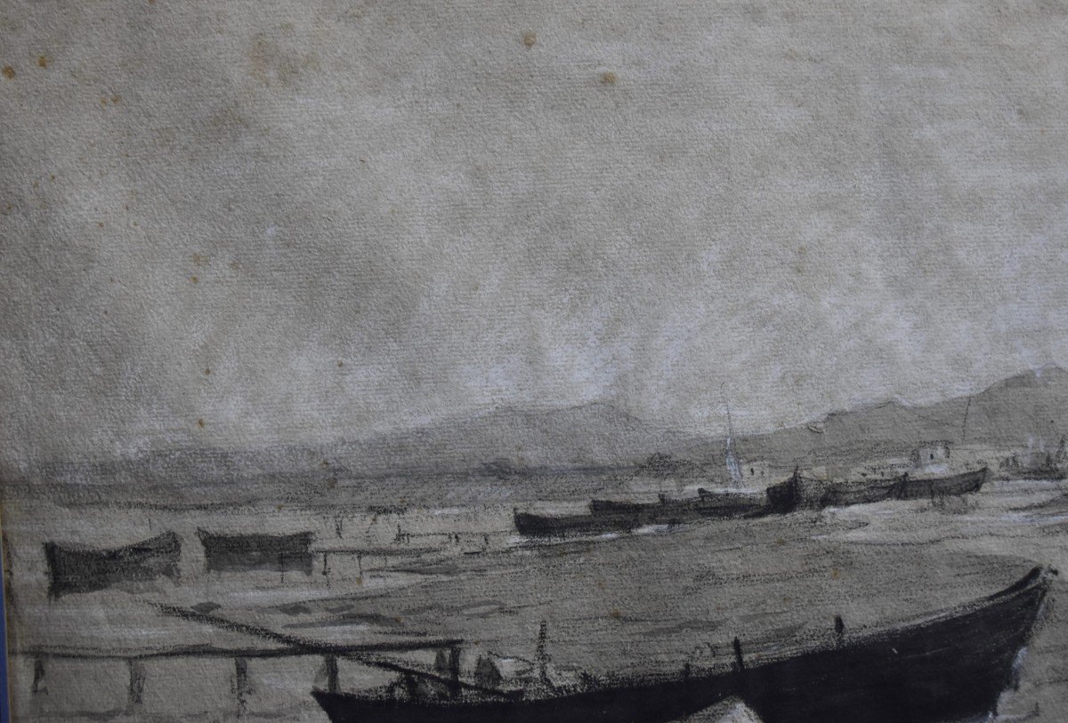 Adolphe Appian (1818-1898) The Banks Of The Ain, Signed Drawing-photo-5