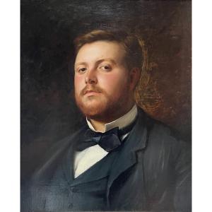 J. Bonnevay, Portrait Of A Man Of Quality, Oil On Canvas Signed