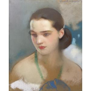 Lucien Victor Guirand De Scevola (1871-1950) Portrait Of A Lady, Signed Pastel