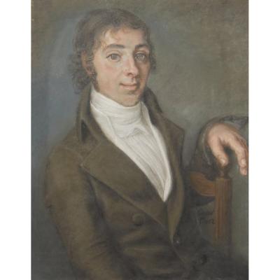 Boissier, Portrait Of Young Man, 1802, Pastel Signed And Dated