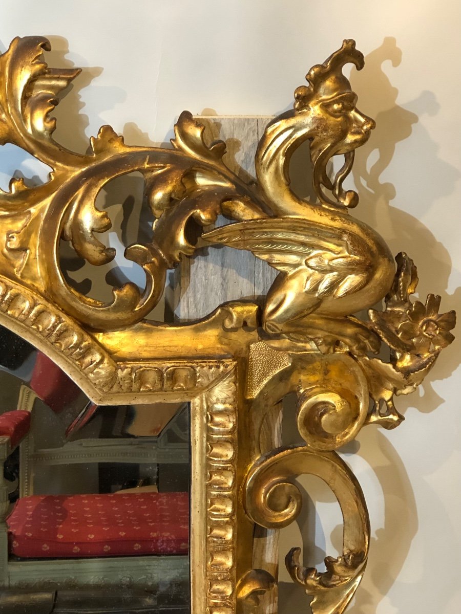 19th Century Italian Mirror. 59 Inches -photo-4