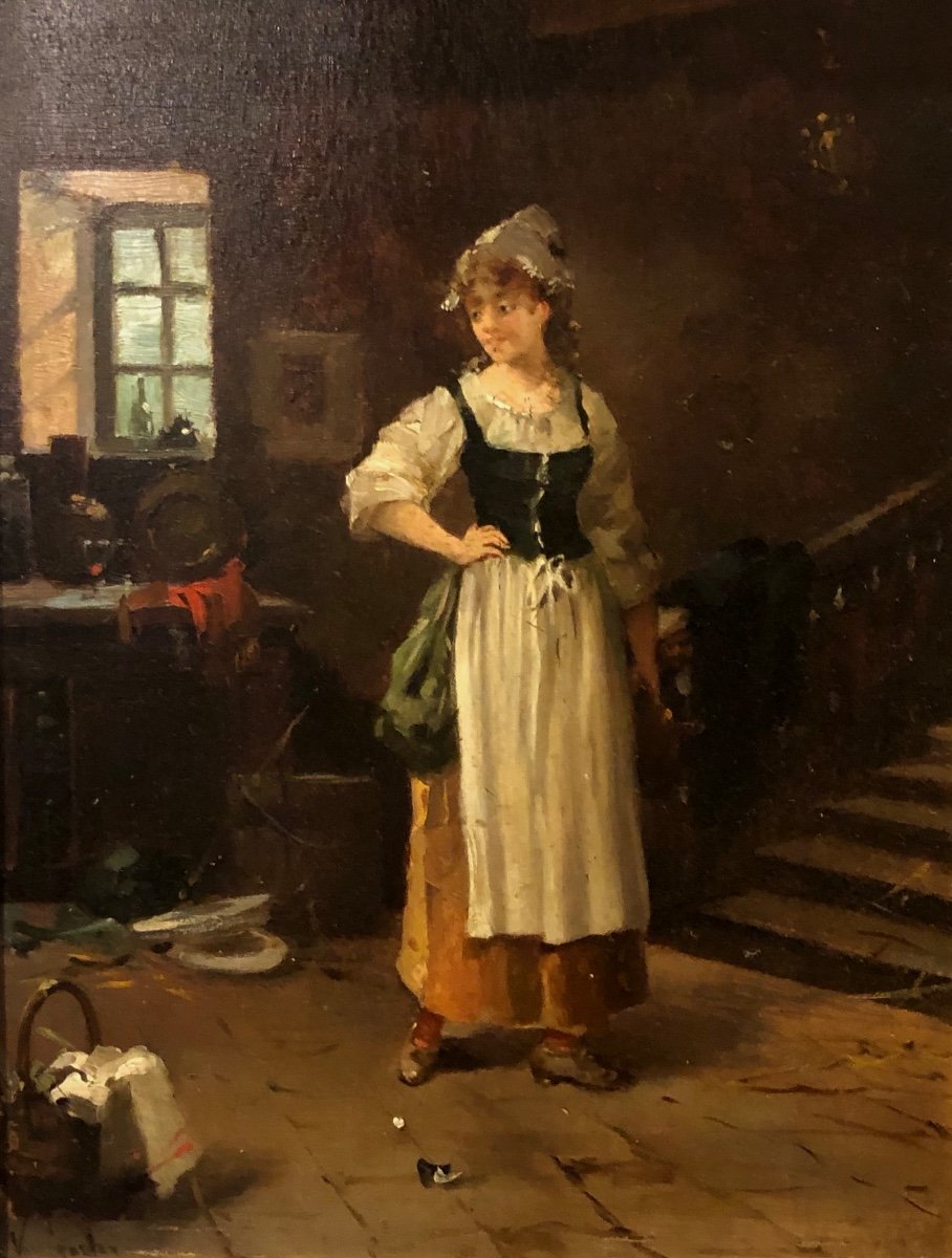 Paire De Tableaux Hollandais, XIX ème Siècle.-photo-2