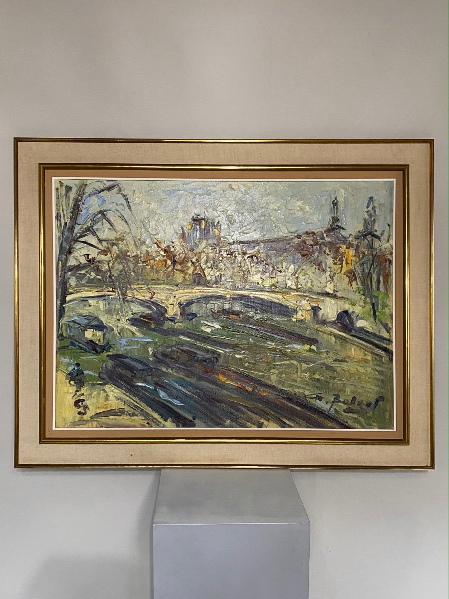 Huile Sur Toile De Paris, Signée Georges Berger, XX ème Siècle.