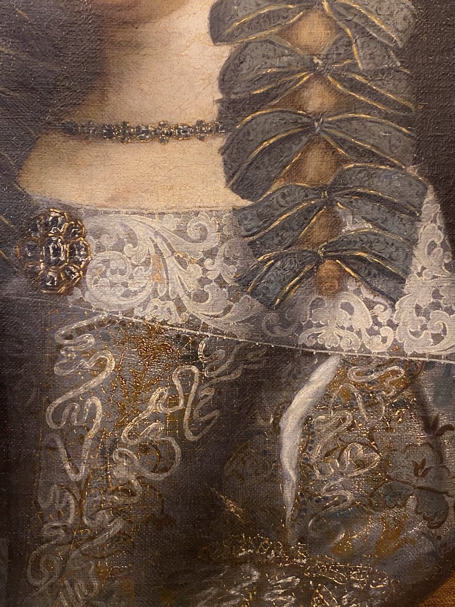 Portrait d'Une Femme De Qualité, XVII ème Siècle.-photo-4