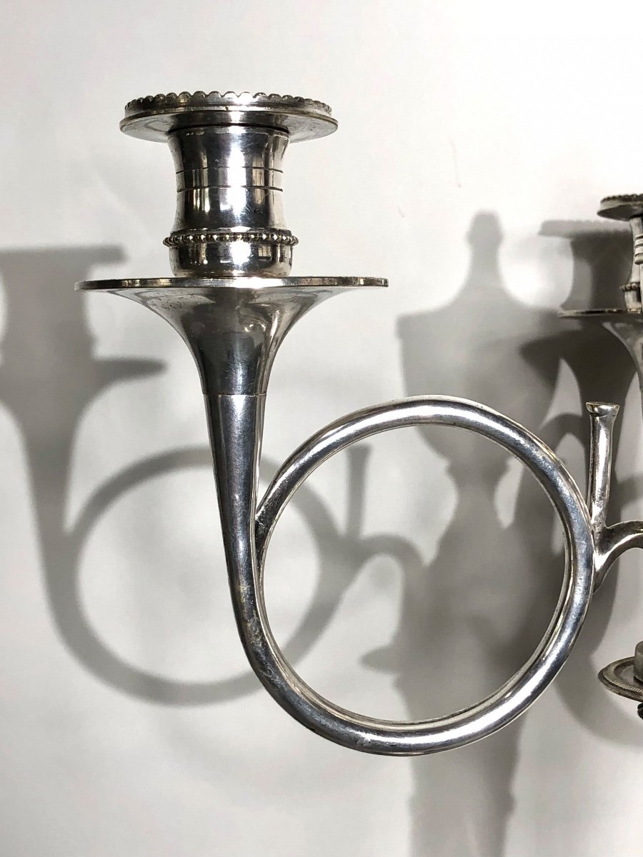 Pair Of Candelabras, Directoire Period.-photo-4