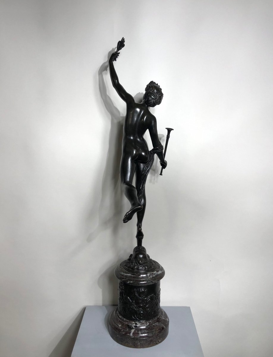 Statue Representing A Fame Signed Clodion.-photo-3