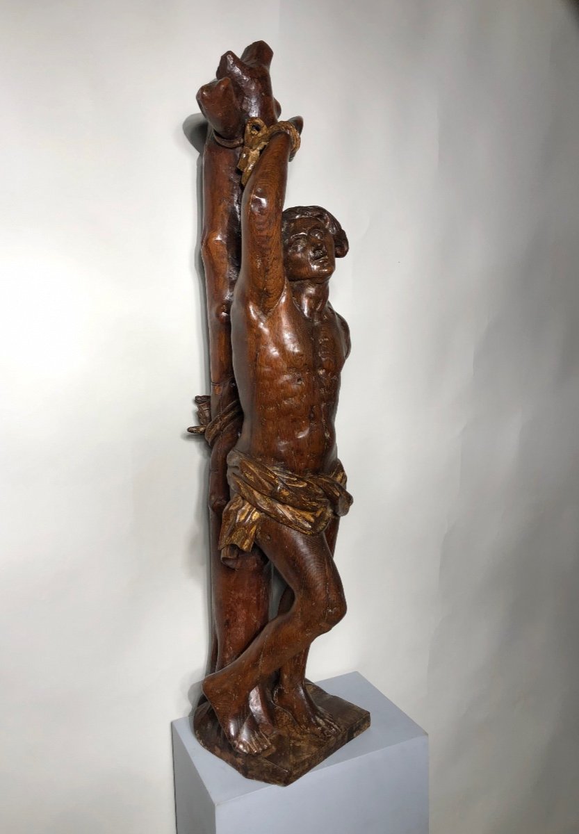 Statue Of Saint Sebastian From The 18th Century.