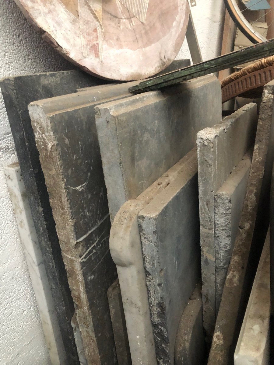 Lot De Marbres De Meubles Anciens Du XIX ème siècle. -photo-2