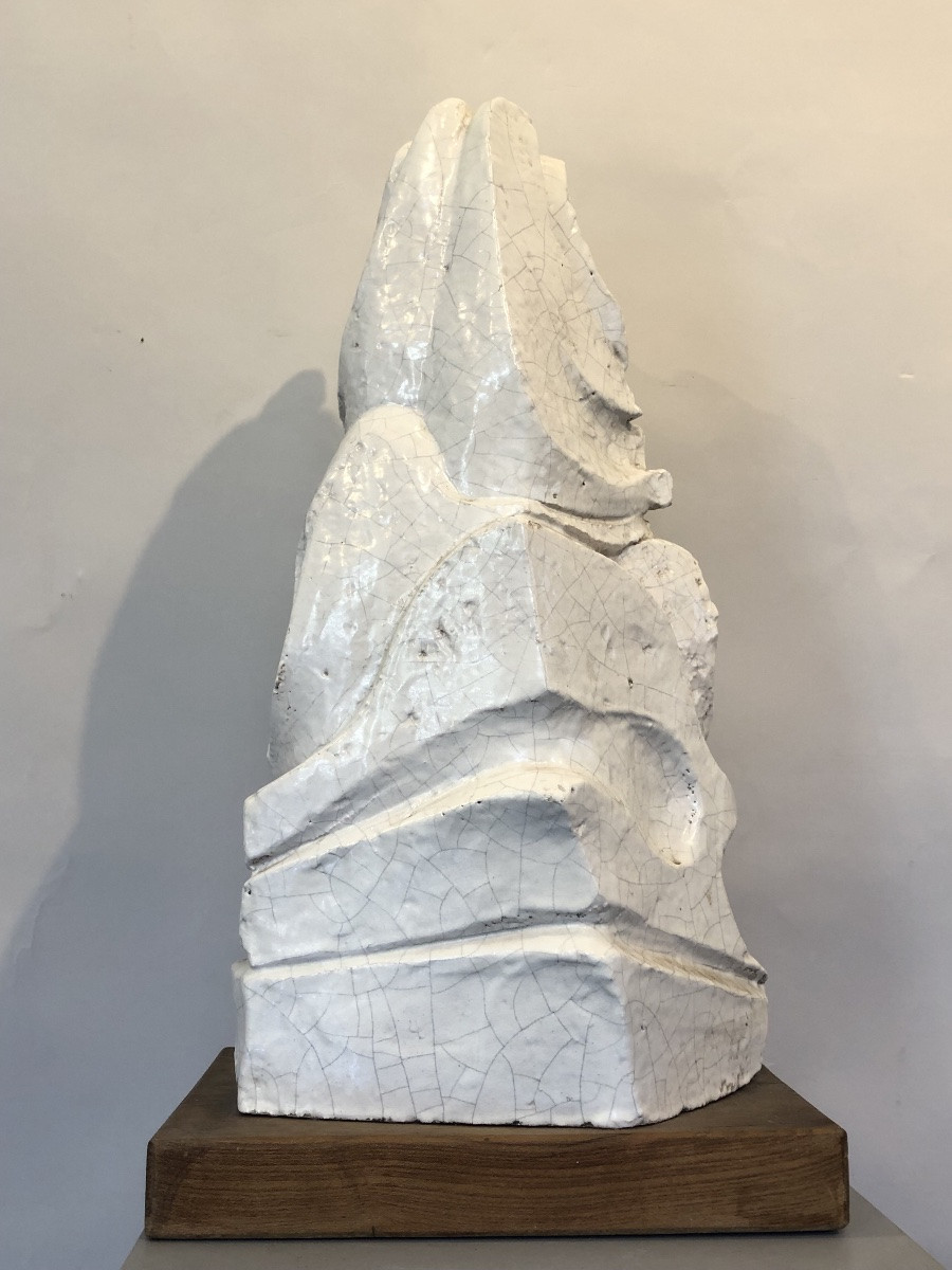Ceramic Representing A Nativity Scene Signed Correhia. -photo-5