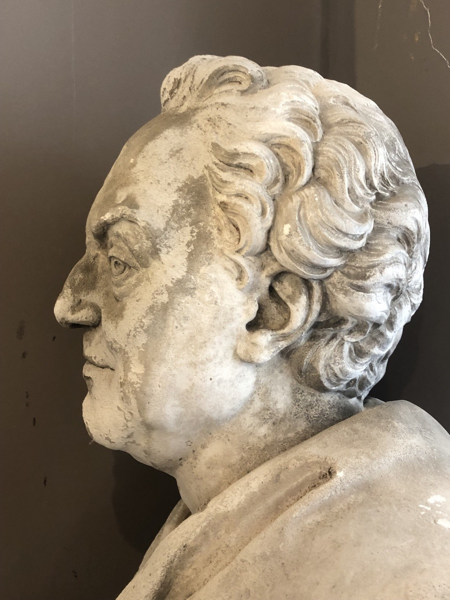Buste d’un poète ou d’un peintre du siècle des lumières. -photo-2