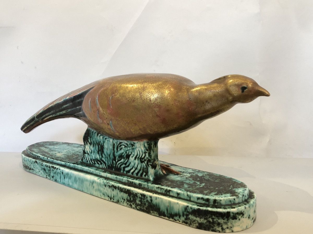 Ceramic Pheasant By The Artist Lamourdedieu. -photo-3