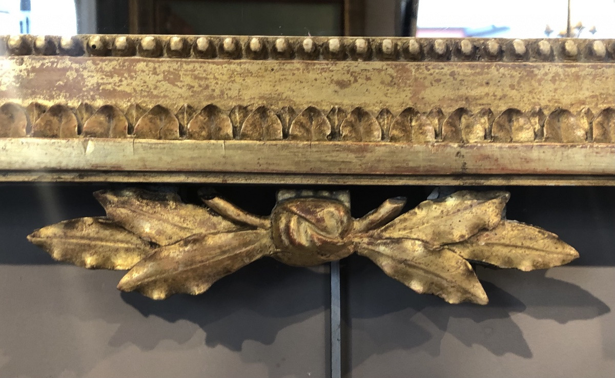 Miroir d’époque Louis XVI en bois doré. -photo-4