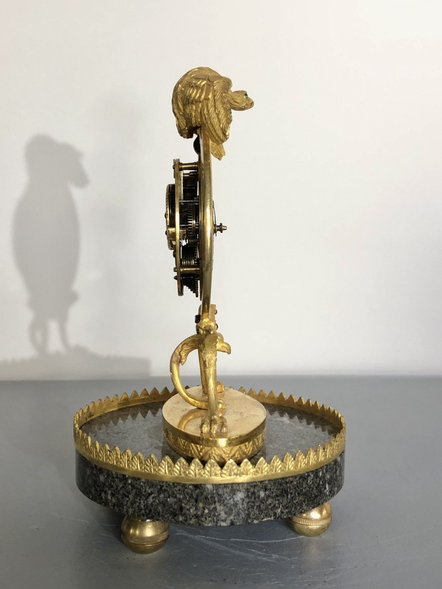 Empire Style Bronze Clock, Louis XIV Movement -photo-2