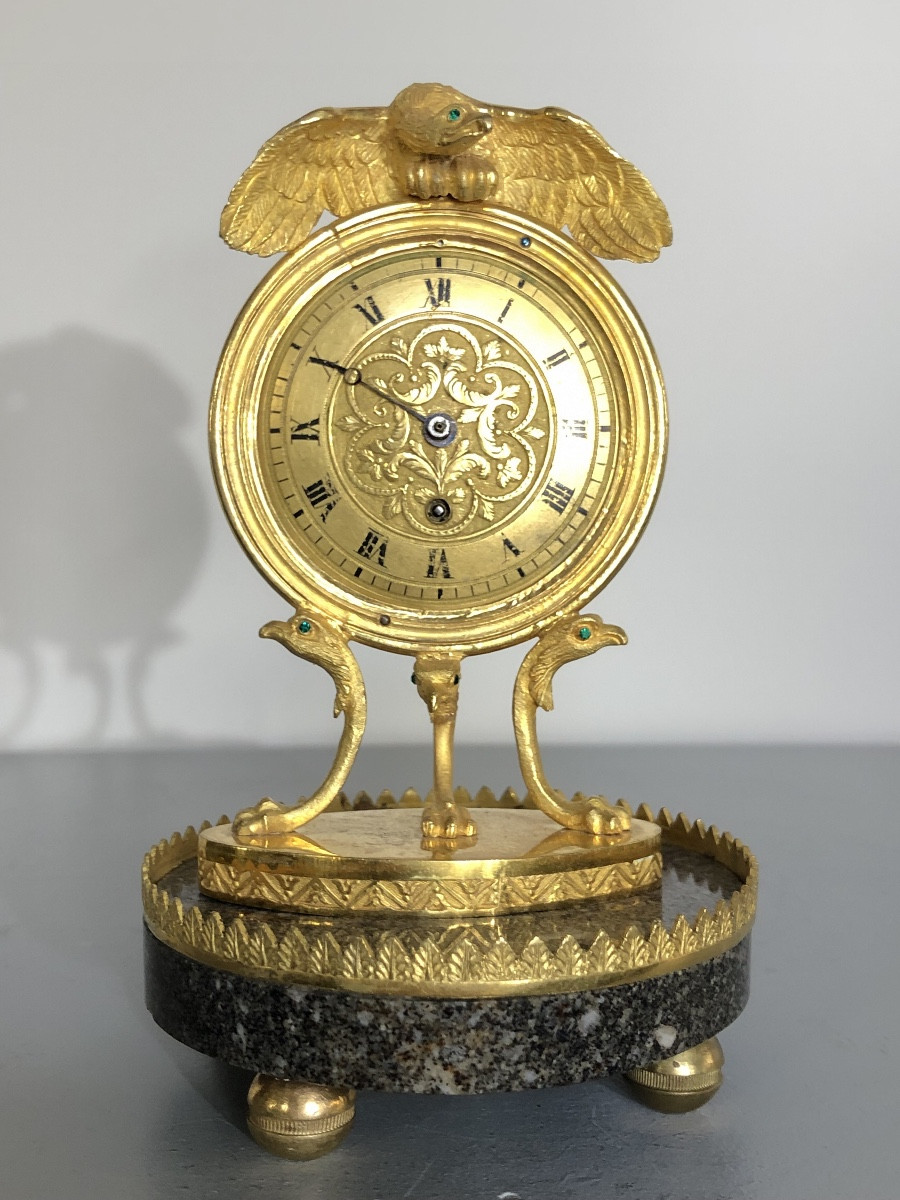 Empire Style Bronze Clock, Louis XIV Movement 
