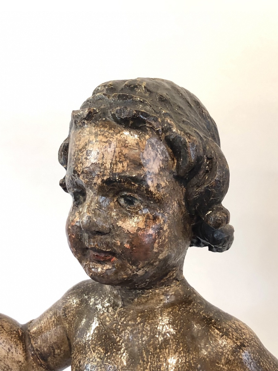 The Child Jesus In Wood From The 18th Century. -photo-4