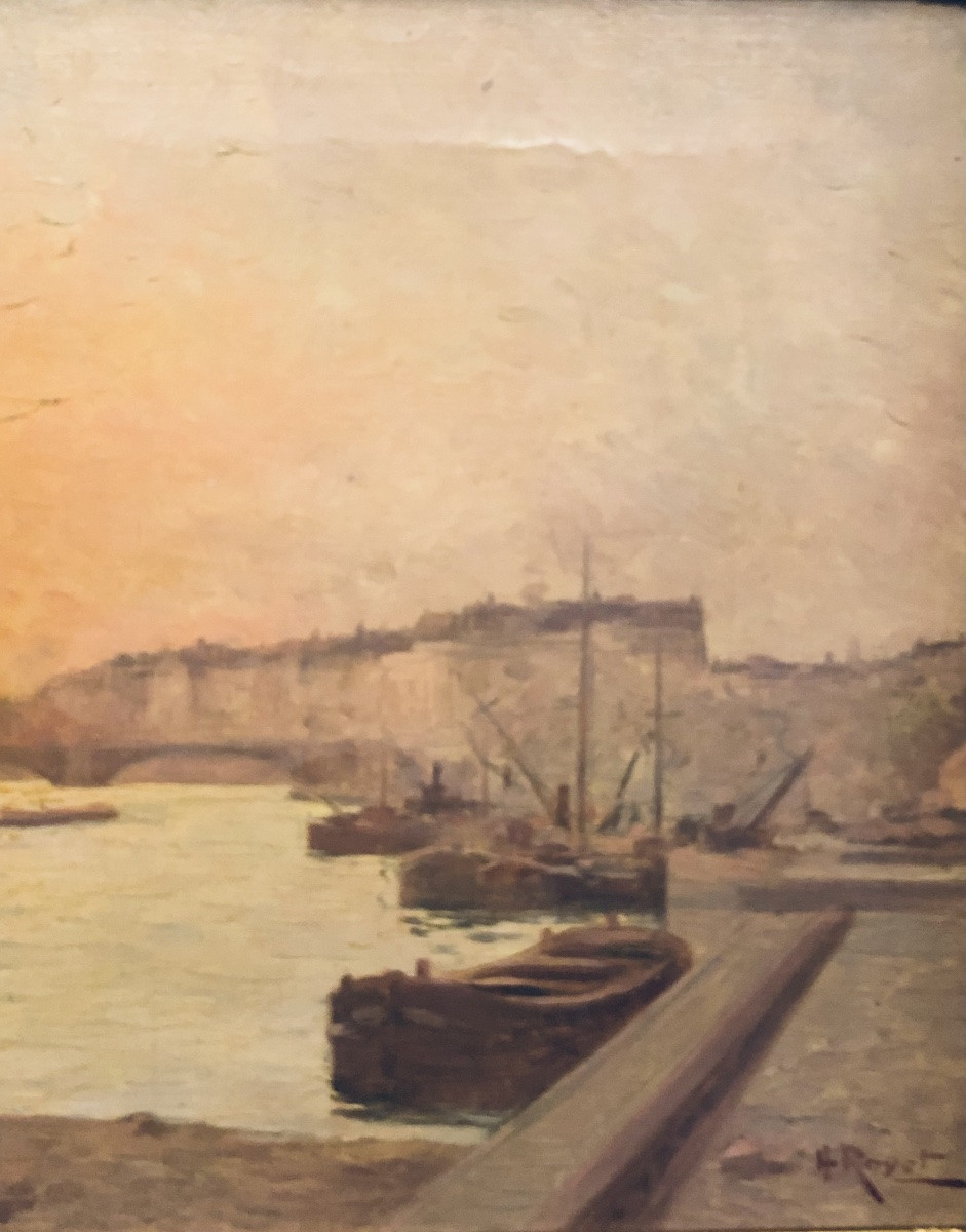Painting Of A View Of Notre Dame Signed Henri Royet. -photo-3