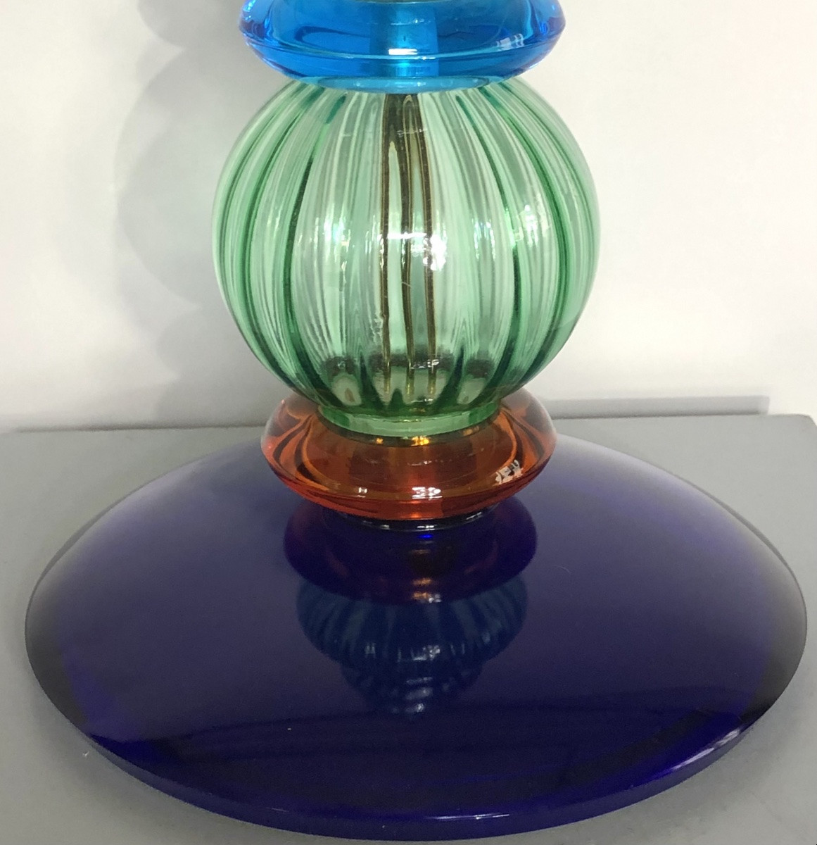 Pair Of 20th Century Murano Lamps By Designer Nason Moretti. -photo-3