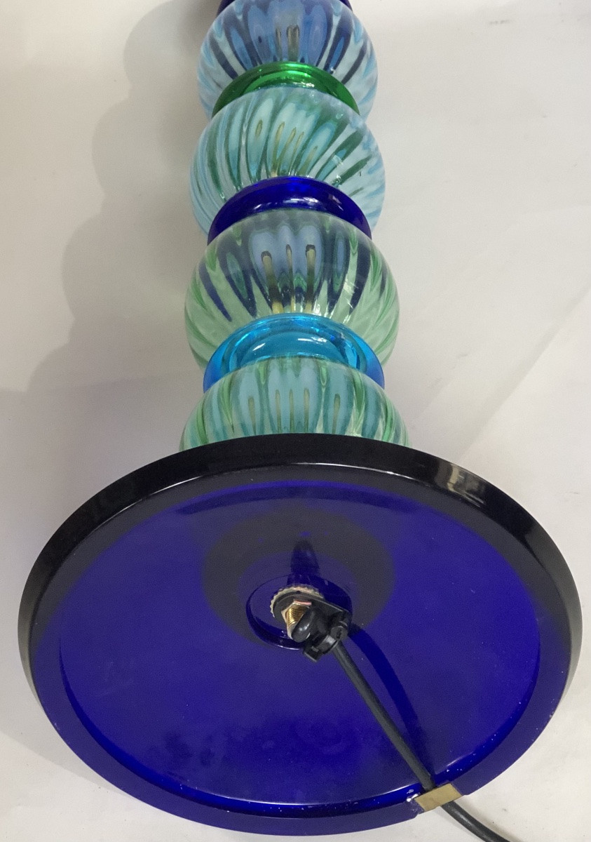 Pair Of 20th Century Murano Lamps By Designer Nason Moretti. -photo-4