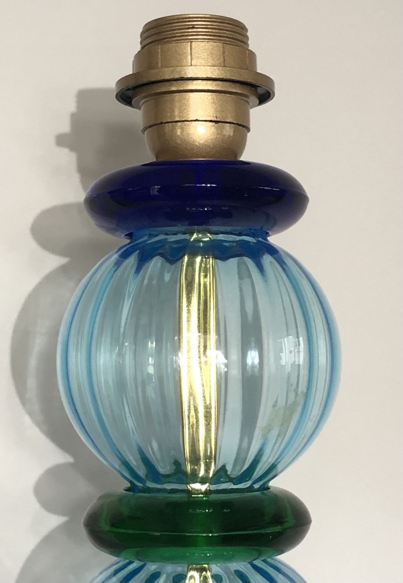 Pair Of 20th Century Murano Lamps By Designer Nason Moretti. -photo-6