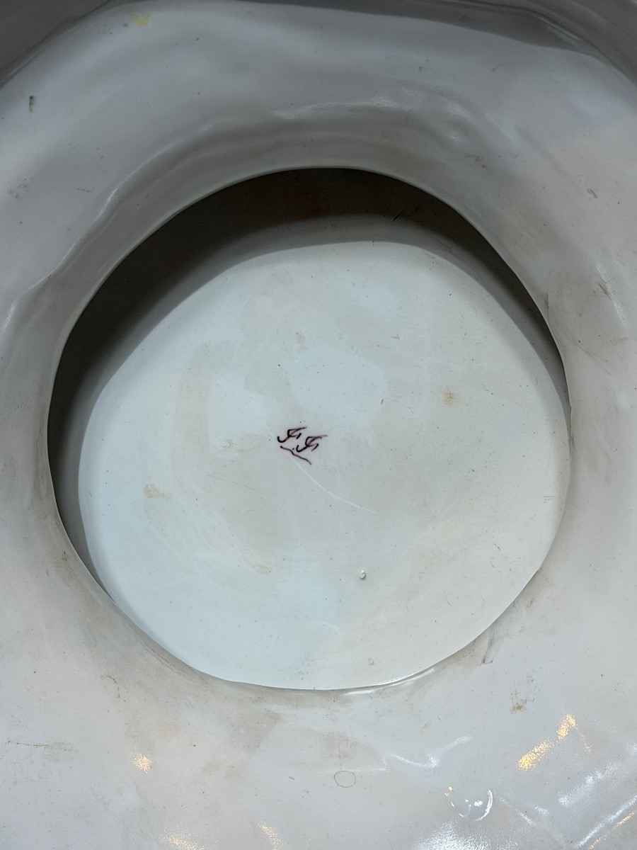 Covered Pot From The Desvres Earthenware Factory, 70 Cm High. -photo-5