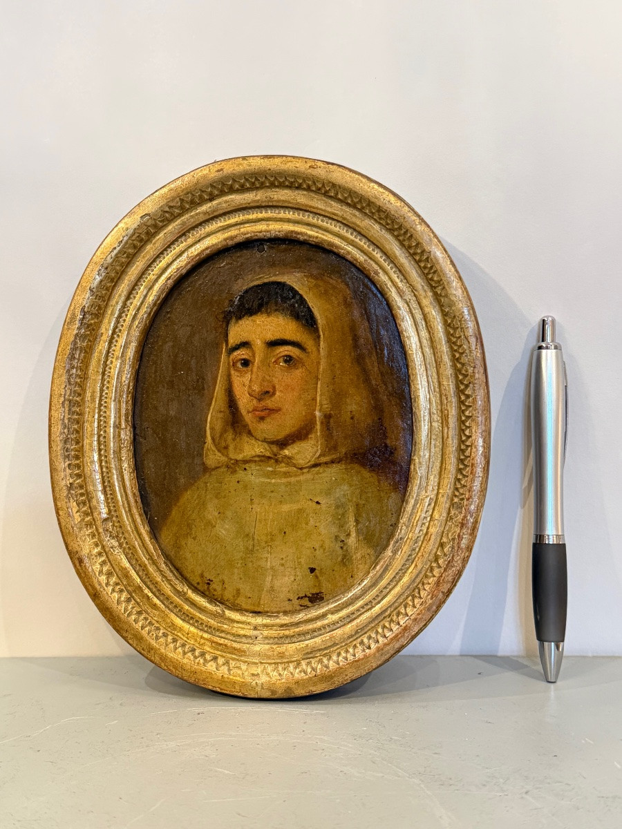 An 18th-century Painting With A Young Monk. -photo-2