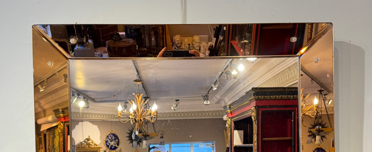 1960s Glass Mirror. -photo-4