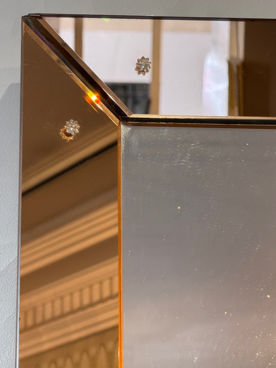 1960s Glass Mirror. -photo-2