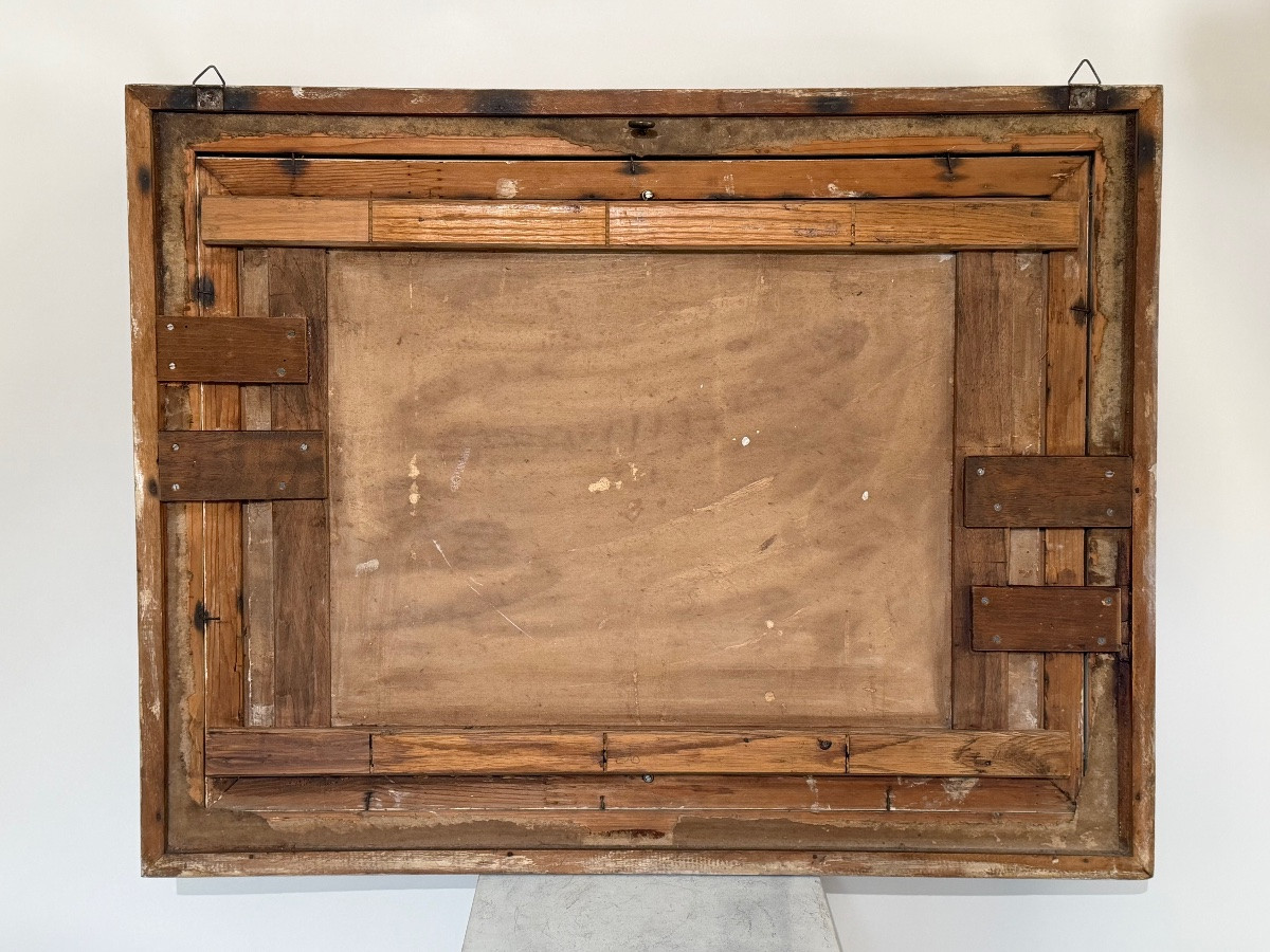 Painting Of The Rialto In Venice Under The Snow In The 1940s.-photo-5