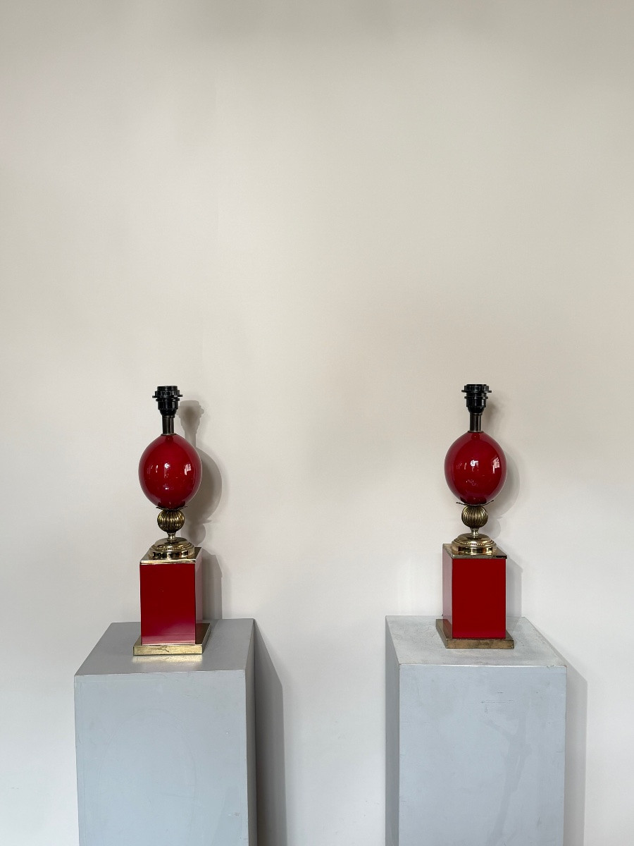 Paire de lampes année 1960. -photo-2