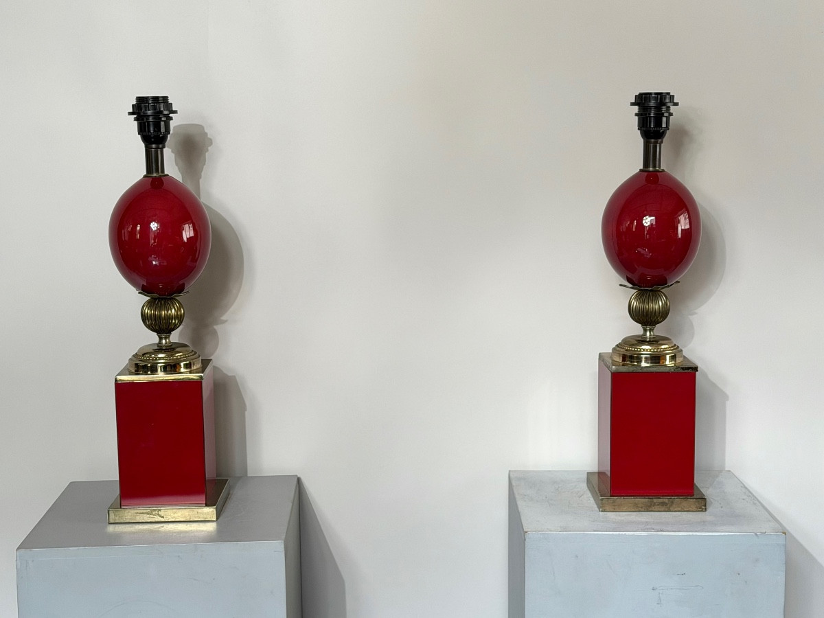 Paire de lampes année 1960. 