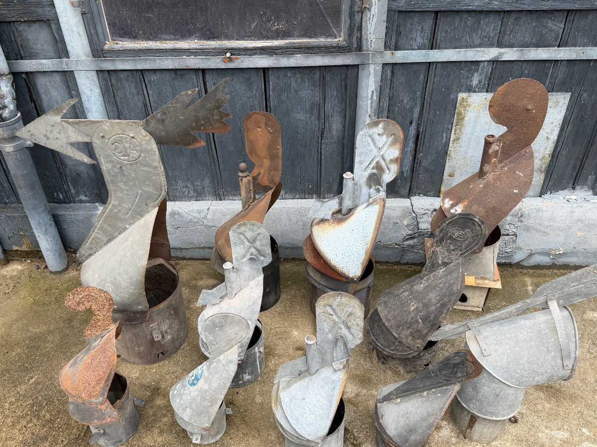 Set Of Zinc Weather Vanes.-photo-1