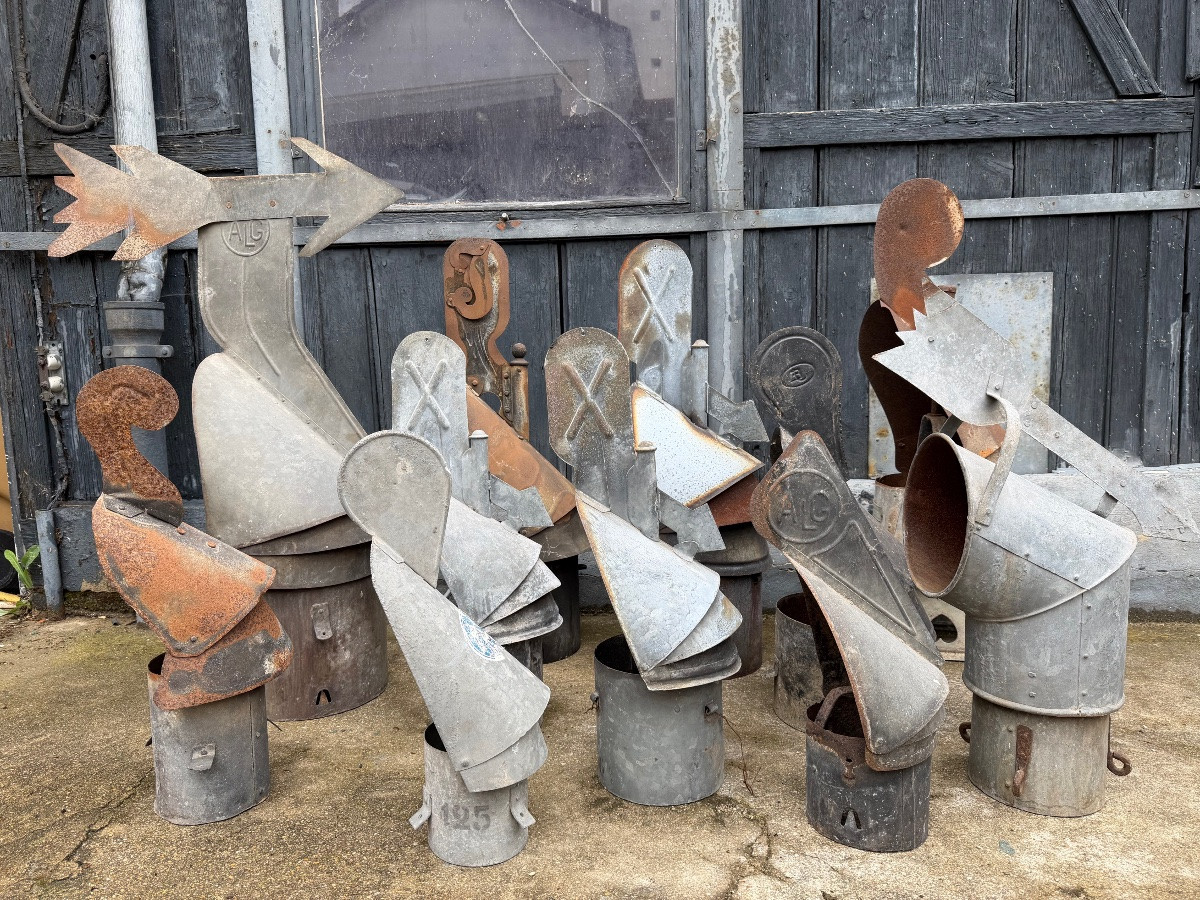 Set Of Zinc Weather Vanes.-photo-2