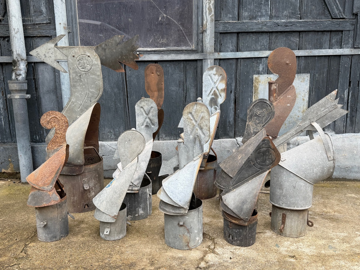 Set Of Zinc Weather Vanes.