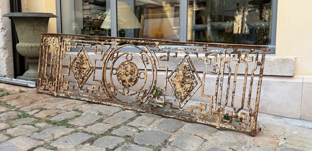 Paire de balcon d’époque XVIII ème siècle en fer forgé. -photo-3