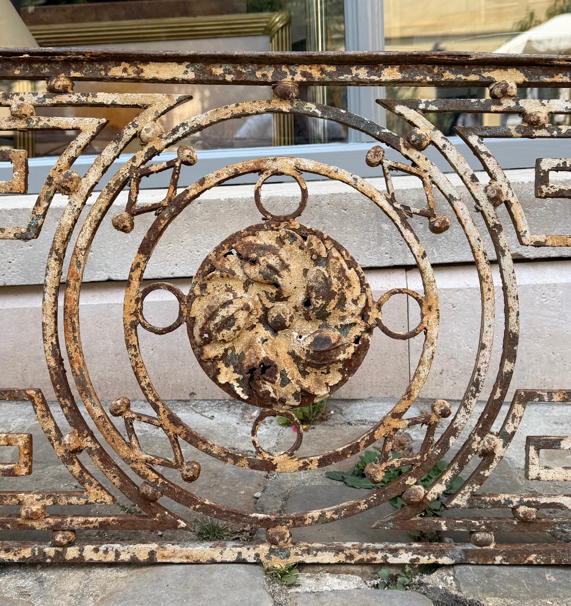 Paire de balcon d’époque XVIII ème siècle en fer forgé. -photo-2