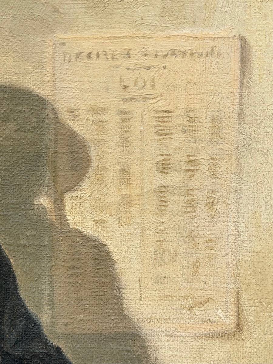Tableau scène Bretonne signé R.HOUY.  -photo-5
