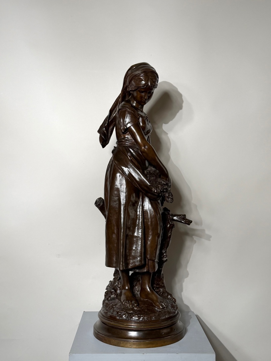 The Young Girl Has Mathurin Moreau's Sheaf Of Wheat.-photo-2