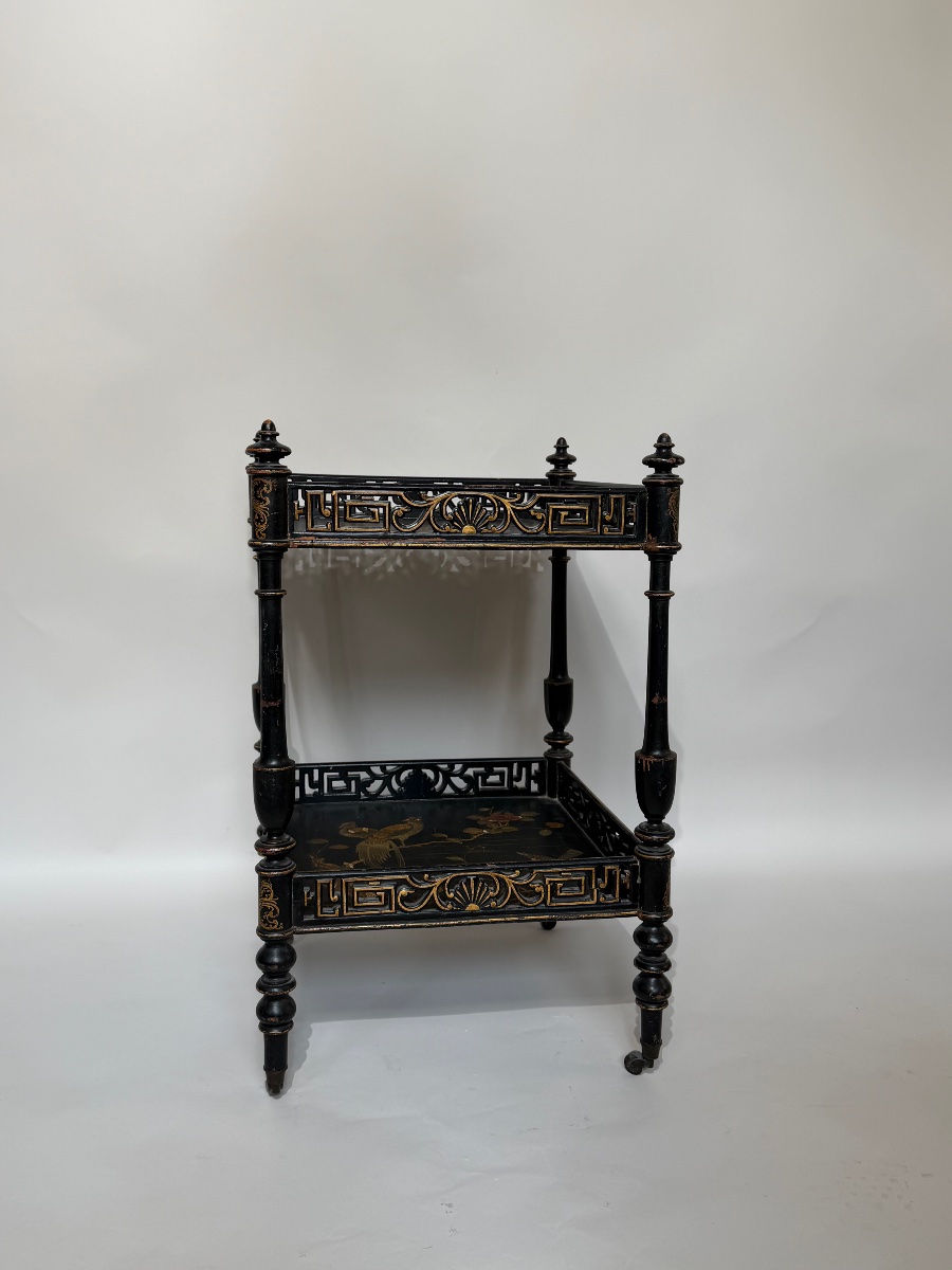 Japanese-style Side Table From The Napoleon III Period. -photo-3