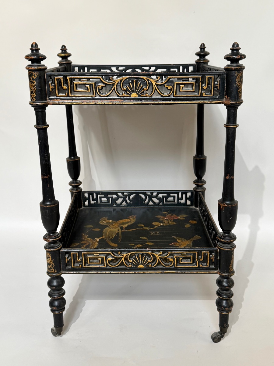 Japanese-style Side Table From The Napoleon III Period. -photo-4